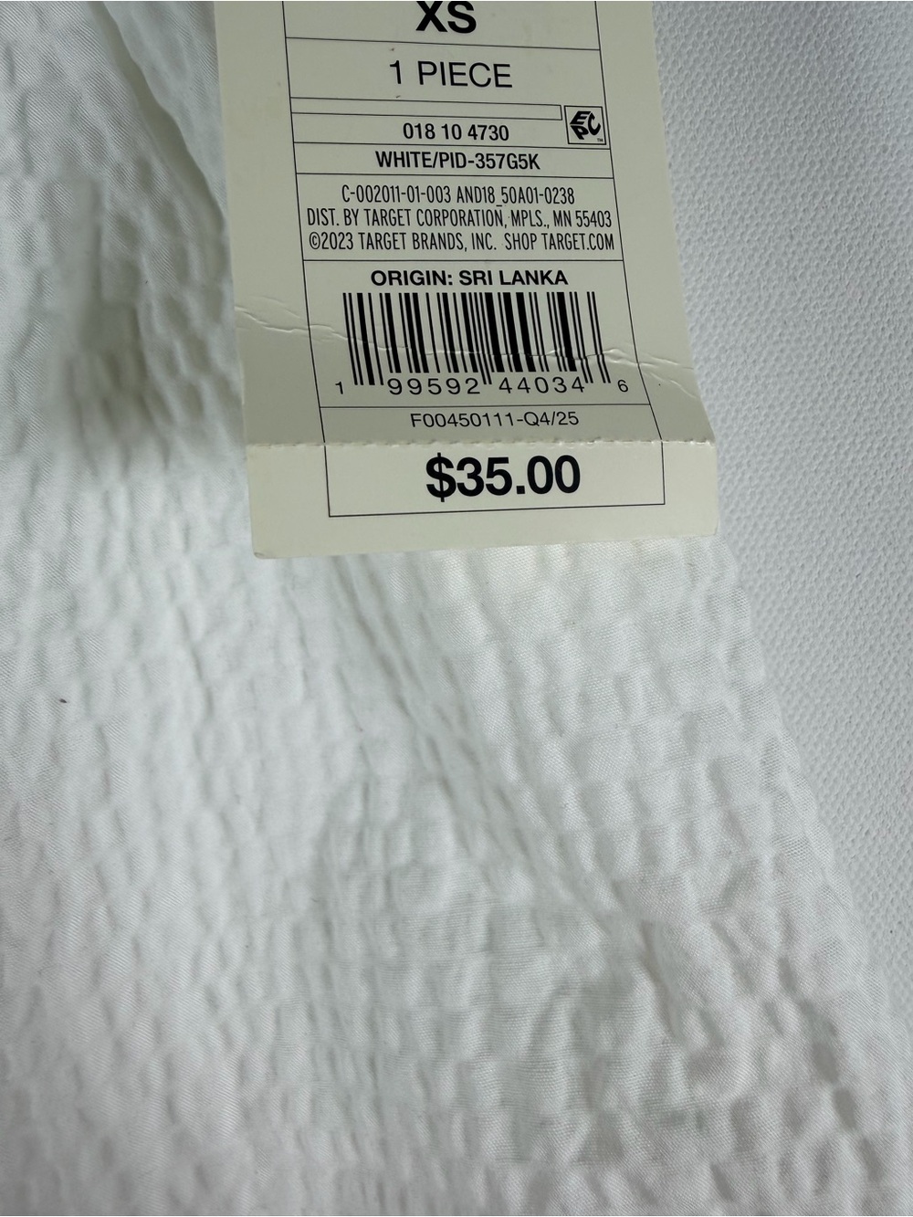 Women's Seersucker Effortless Pull-On Pants - A New Day™ White XS - Picture 8 of 12